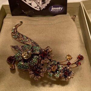 Vintage Off Park Collection Designer Jeweled Brooch Brand New